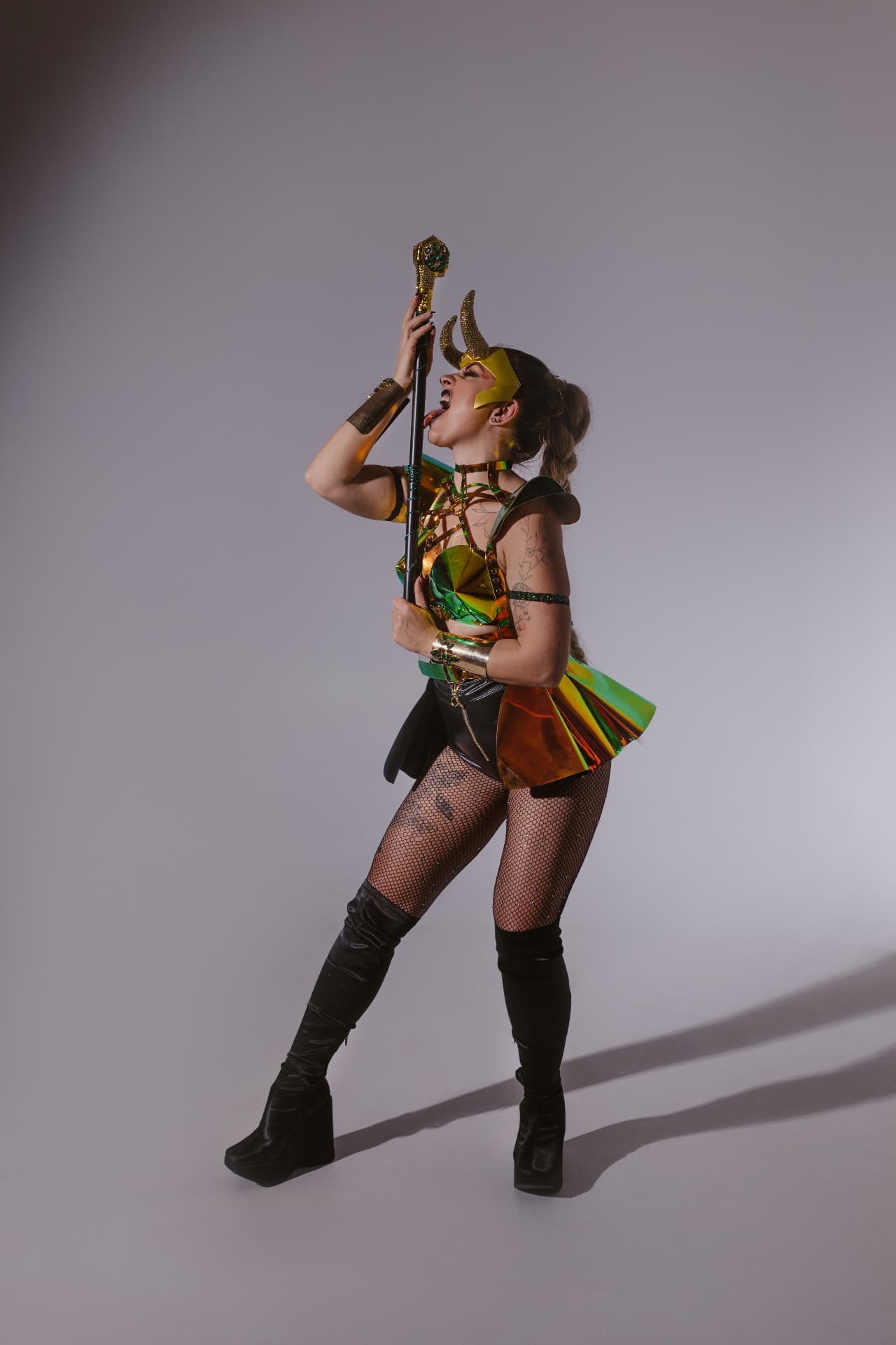 Luna de Lux performing the act Golden God