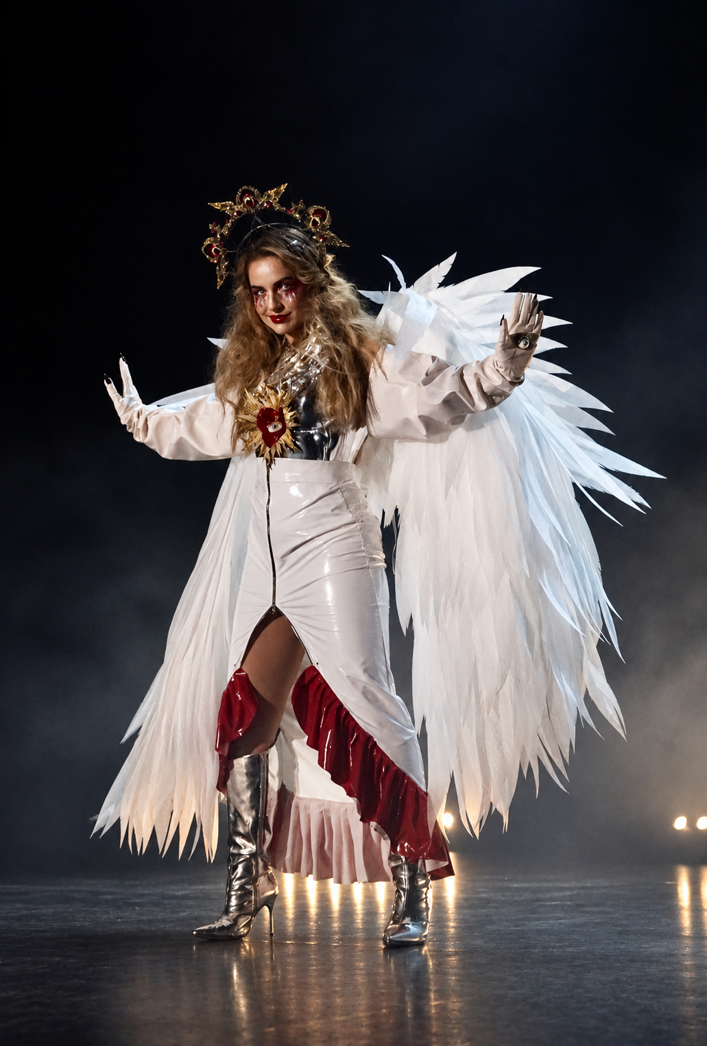 Luna de Lux performing live in a cabaret venue